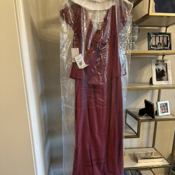 NWT Alexander by Daymor 2003 Ruffled Mother of the Bride Dress Cerise size 10 - Picture 8 of 8